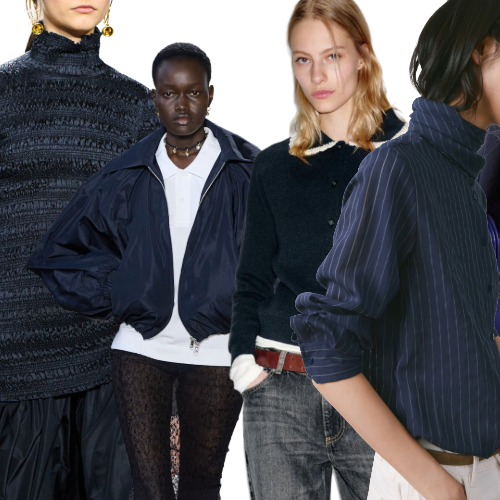 23 námořnicky modrých kousků z H&M, Zary a Manga, které nahrazují mé černé zimní stálice