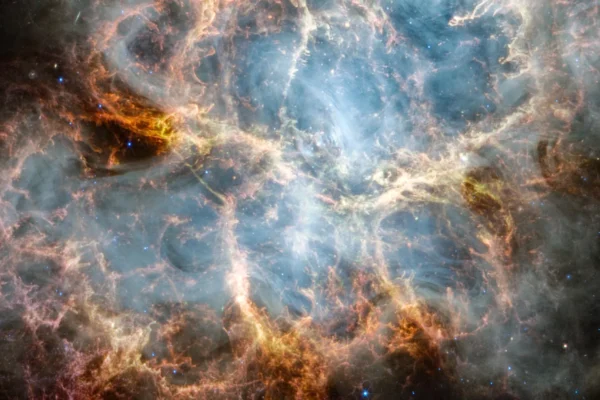 Po 20 letech vědci konečně vysvětlují podivné „zebra pruhy“ Krabího pulsaru