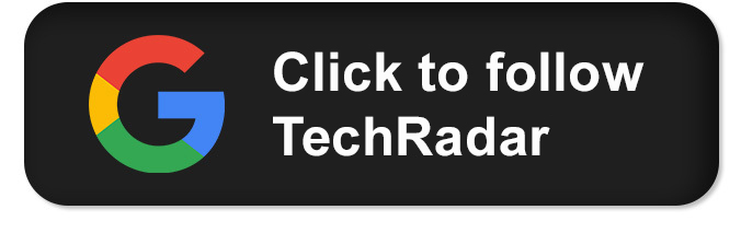 Logo Google na černém pozadí vedle textu 'Klikněte pro sledování TechRadar'