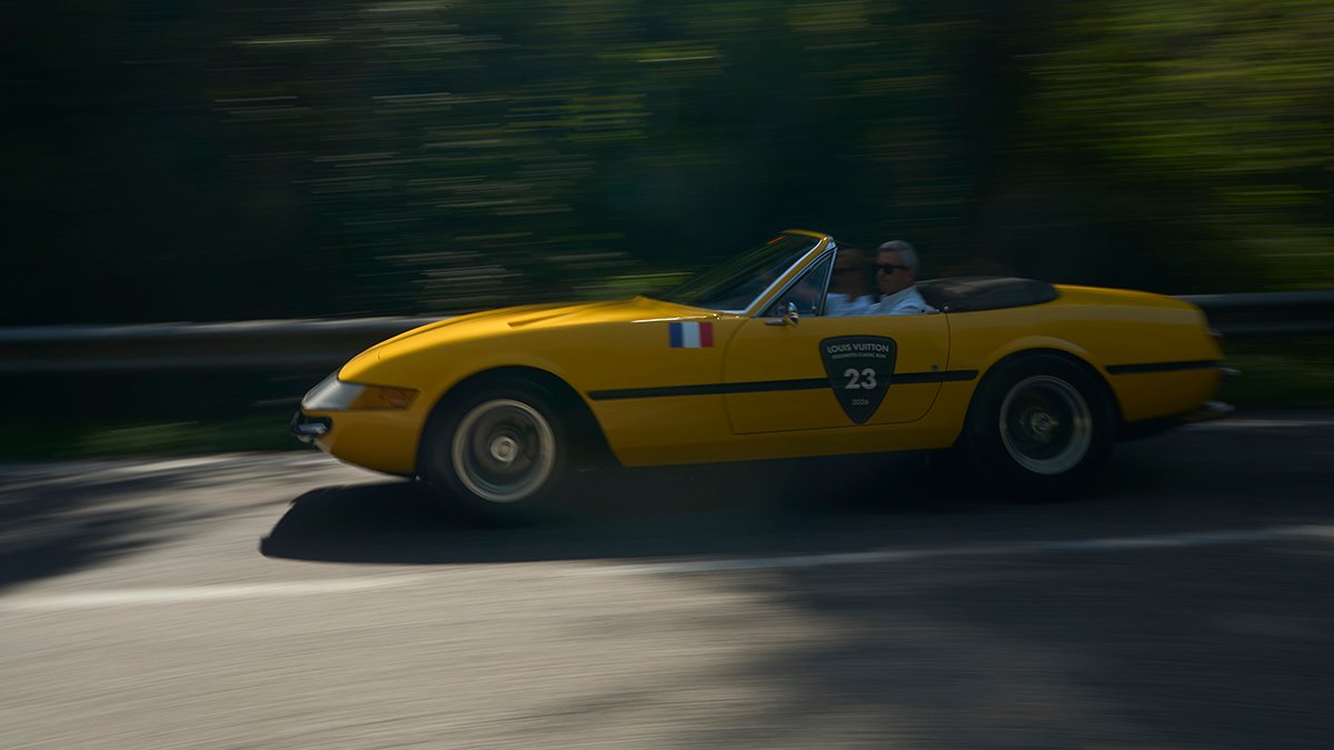 Vintage Ferrari na Louis Vuitton Dolomites Classic Run