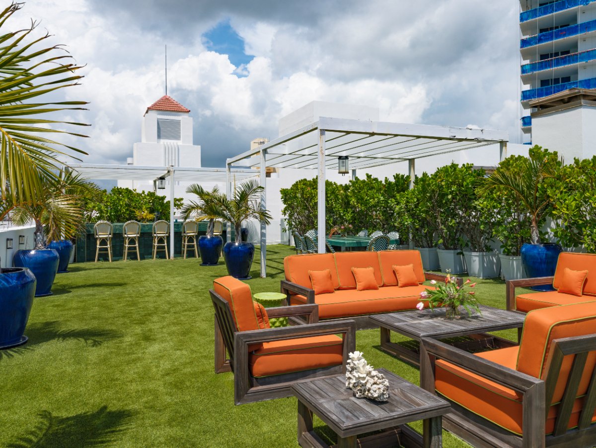 Střešní terasa penthousu v Miami Beach