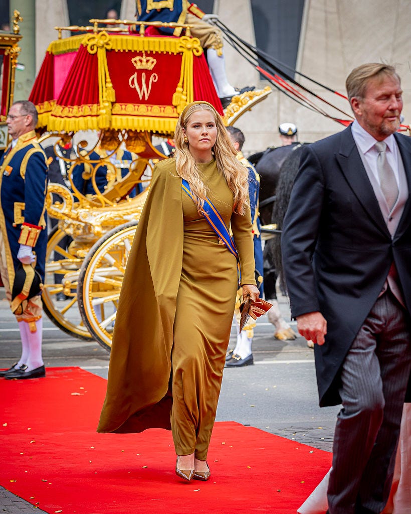 Král Willem-Alexander a princezna Amalia během Prinsjesdag 2026