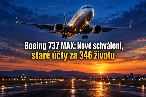 Ilustrace letadla k článku Boeing 737 MAX: Nové schválení, staré účty za 346 životů.