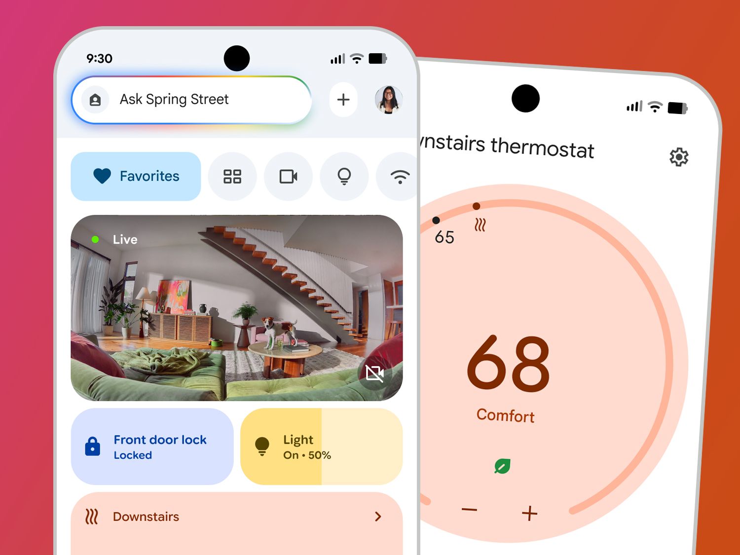 Google Home s vylepšeními pro Matter zařízení, Google reproduktory a Nest kamery