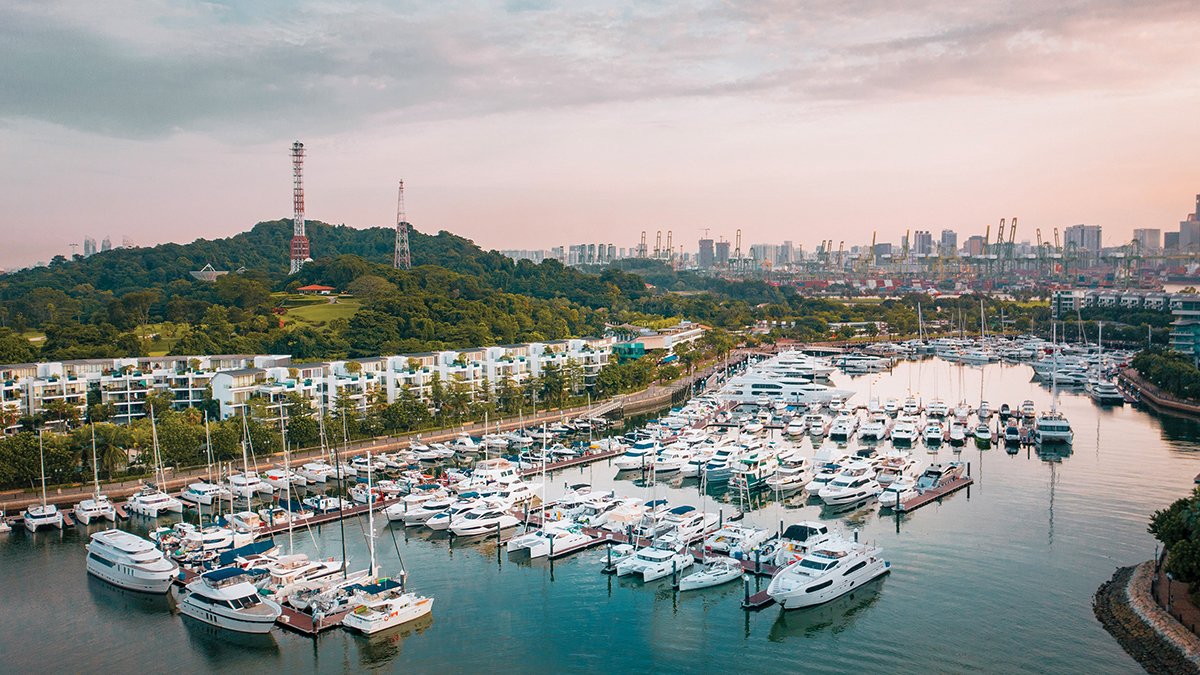 Oblíbená marina One°15 Marina Sentosa Cove v Singapuru